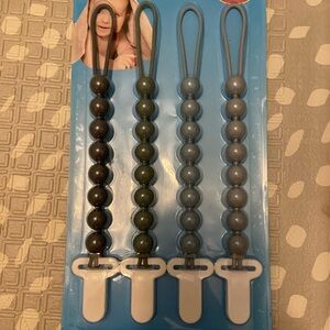Beaded Pacifier Clips Set